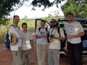 Campo Maio/2013 u2014 Max, Giovani, Jeanninny, Marco e Ju00falio no Riacho Altamira